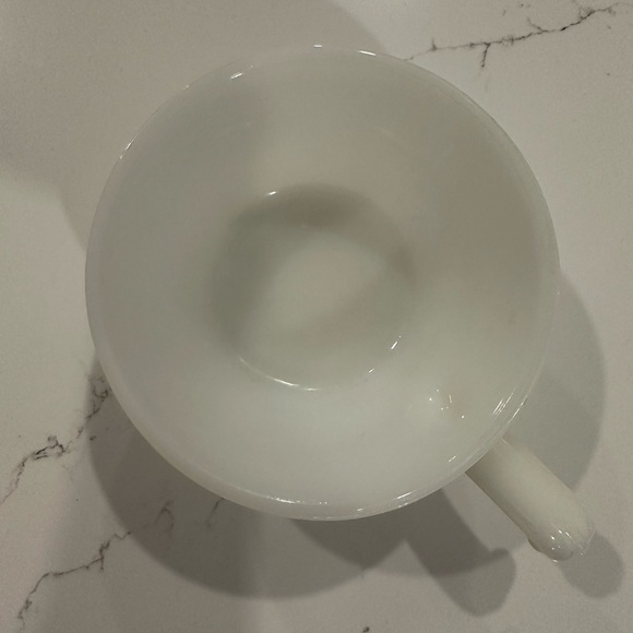 Fire King Milk Glass Bowl With  Handle - Picture 2 of 8